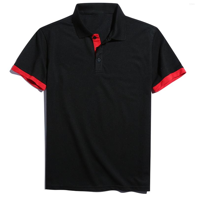 

Men's Polos 2022 Panell Short Sleeves Polo Shirts With Pocket Smart Causal Summer Contrast Color Men Fashion Tees, White