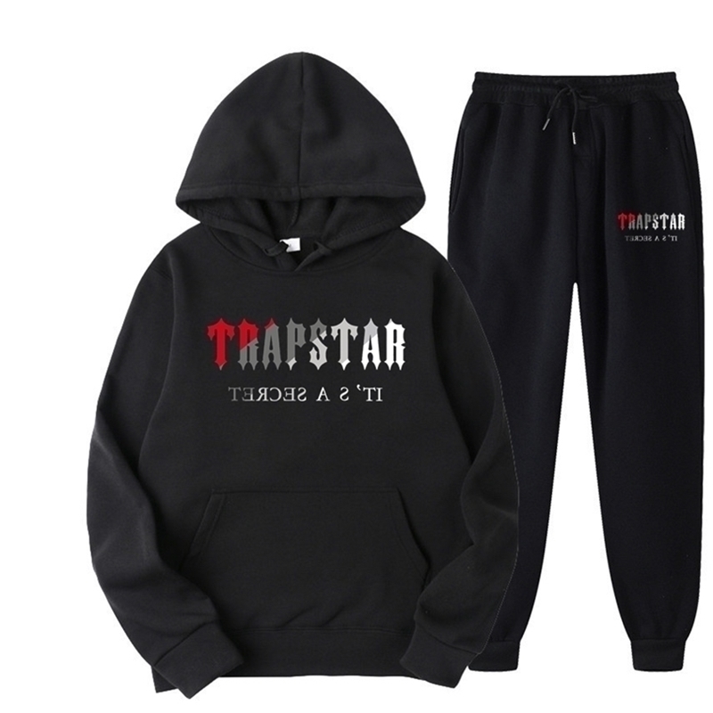 

Mens Tracksuits FW22 Trapstar Men Women Tracksuit Brand Printed Streetwear Sportswear WarmTwo Pieces Set Hoodie Pants Jogging Hooded 221010, Yellow