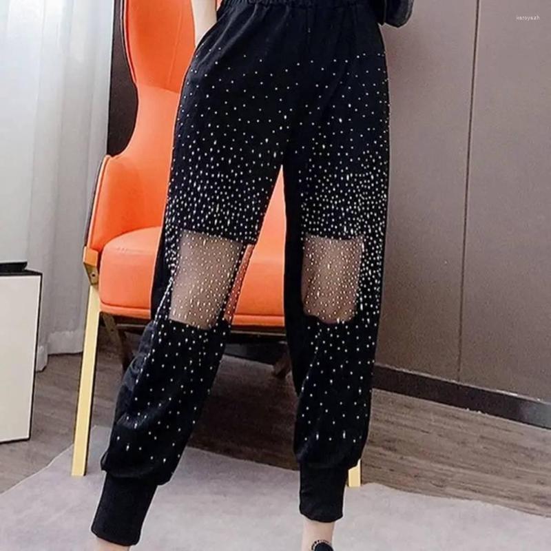

Women's Pants Large Size 6XL 150kg Women Harem Summer Black Trousers High Elasticity Waist Casual Big