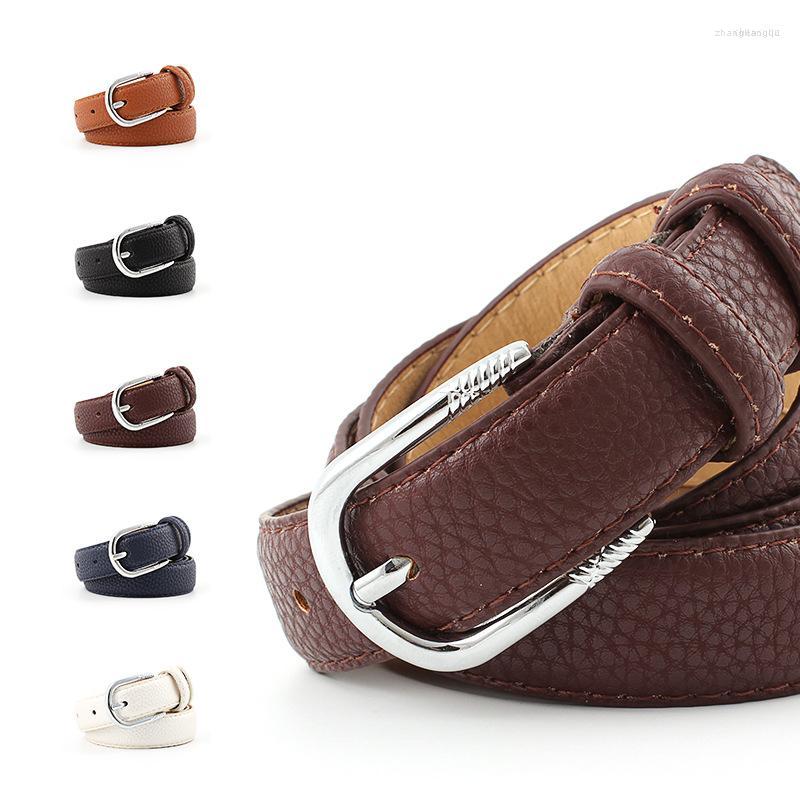 

Belts 2.4Cm Retro Simple Female Pin Buckle Belt For Women Jeans 2022 Fashion Lady Decorative Faux Leather Waistband CeintureBelts, Black