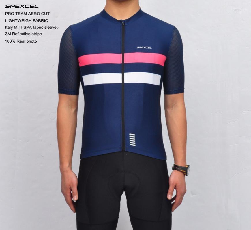 

Racing Jackets SPEXCEL 2022 Cool Navy Top Quality Pro Term Aero Cycling Jersey Short Sleeve Gear Race Cut Shirt 1, Picture shown