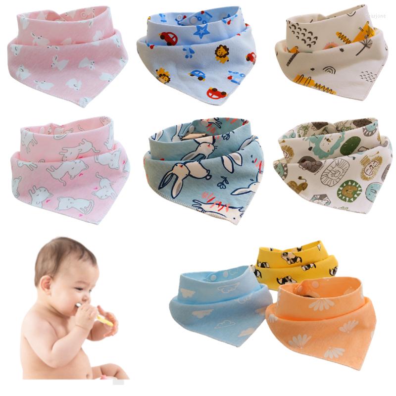 

Hair Accessories 1 Pc Cartoon Print Baby Bibs For Boys Girls Bandana Cotton Triangle Burp Cloth Saliva Towel Feeding Stuff