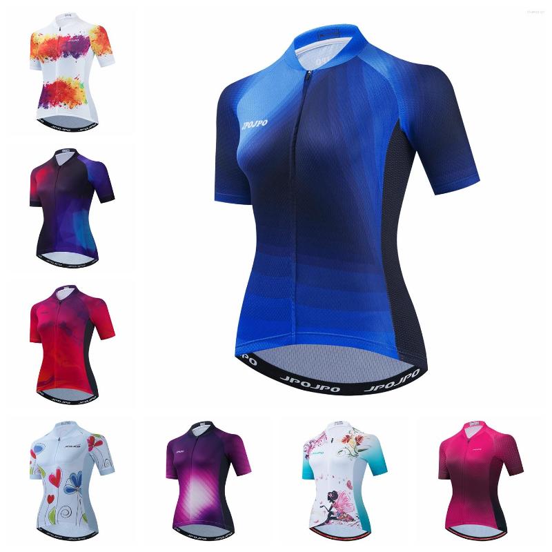 

Racing Jackets 2022 Cycling Jersey Women Bike Mountain Road MTB Top Maillot Bicycle Shirt Short Female Riding Clothing Summer Blue Red, 10