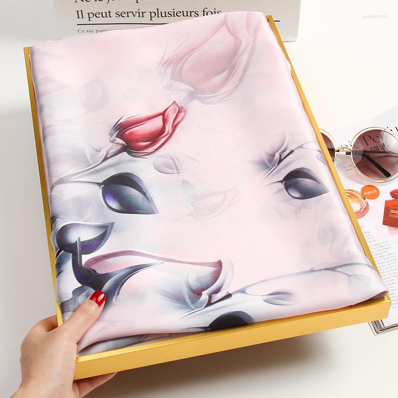

Scarves Luxury Scarf Women's Season Silk Satin Shawl Foulard Femme 170 53cm