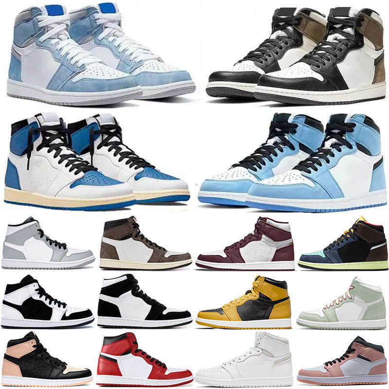 

1 Shoes Blue Dr Og Basketball Shoes University Jumpman 1s High Dark Mocha Unc Light Smoke Grey Hyper Chicago Patent Bred Royal Toe Men Women Trainers, Box