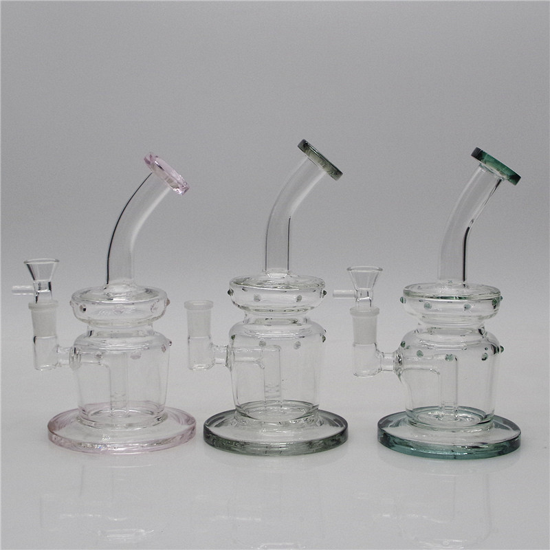 9Inches Glass Bong Hookahs Heady Dab Rig Bubbler smoke pipe Waterpipe-image-809471657