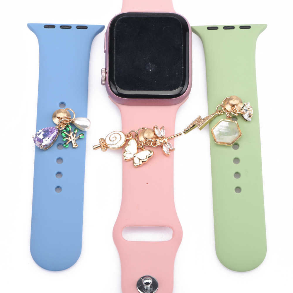 

Shoe Parts Accessories MOQ 1pcs Watch Band Charms for Wristband Designer Charms