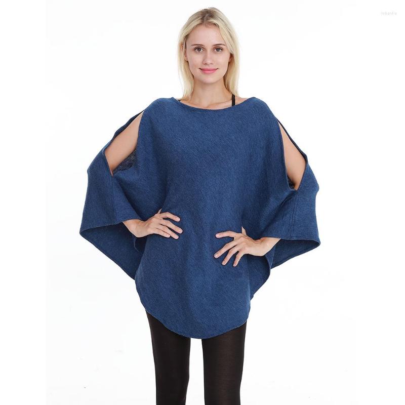 

Scarves Women Spring Autumn Shawl Lady Knitted Wrap Solid Color Soft Pullover Loose Fall Sweater Off Shoulder Poncho Two Way Vest FPWP64