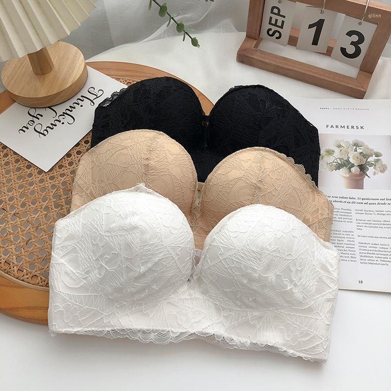 

Women's Tanks Lace Tube Top Woman Sexy Bras For Women Crop Tops Sweet Binder Chest Korean Fashion Corsets Solid Color Camsoles Drop, White