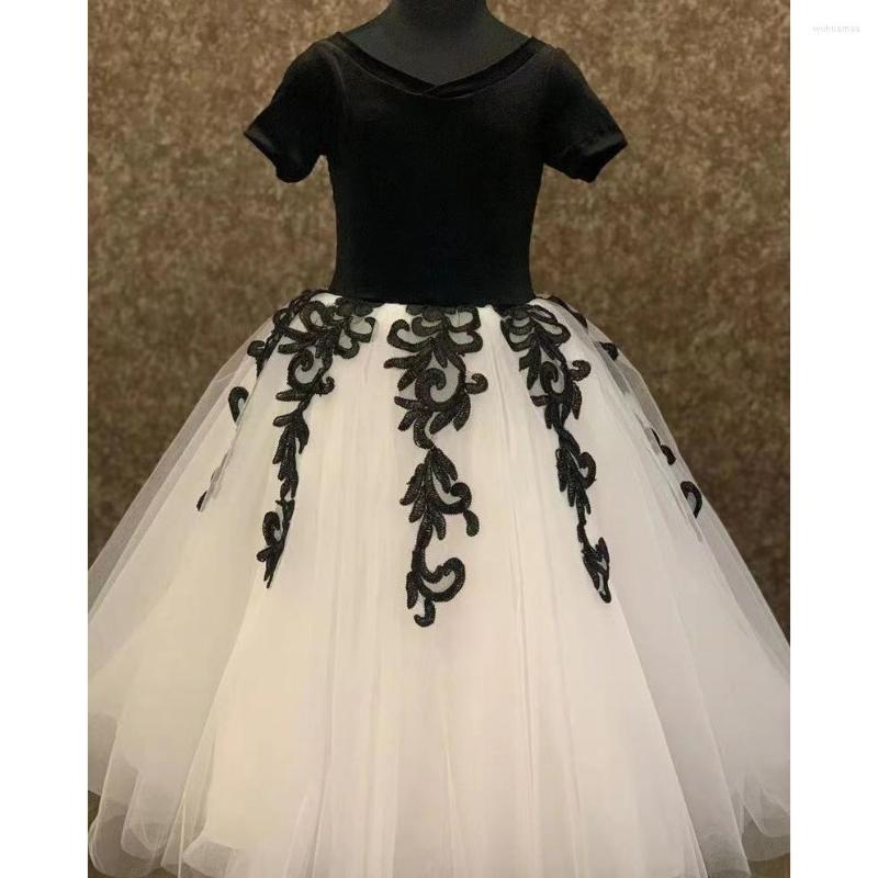 

Girl Dresses 2022 Teenage Princess Lace Dress Kids Velvet Short Sleeve Flower Girls Children Prom Party Wear Black Ball Gown, Beige