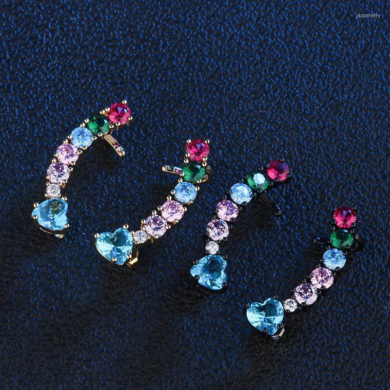 

Hoop Earrings Lucky Sonny Instagram Brazil Brincos Mix Color Crystal Gold Black Semijoyas For Party Fashion Jewelry Ear Cuff