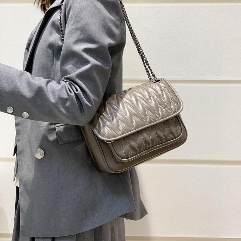 

Evening Bags Soft Genuine Leather Chain Shoulder Messenger Women Luxury Handbags Designer Ladies Small Crossbody Bag, Black
