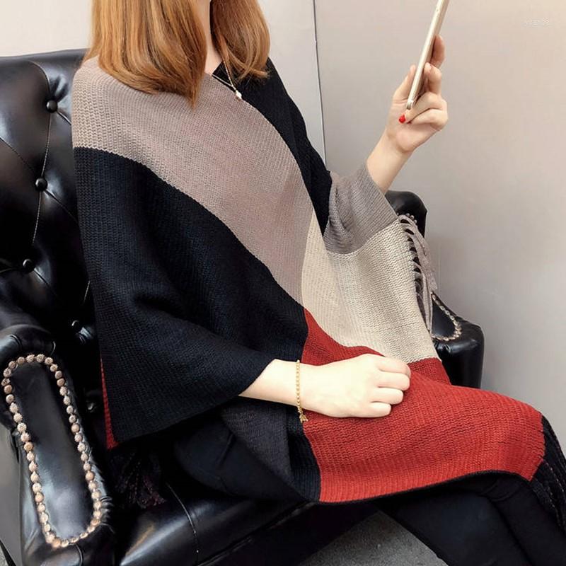 

Women's Sweaters 2022 Women's Plus Size Long Hedging Fringed Shawl-style Bat Shirt Lazy Autumn And Winter Fashion Jacket Sweater, Green