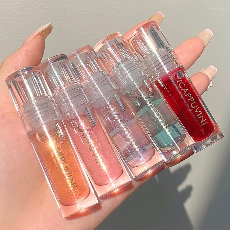 

Lip Gloss 3Pcs/Set Transparent Crystal Jelly Lipgloss Clear Mirror Moisturizing Glitter Lipstick Oil Fruit Taste Tint, K6210-3c