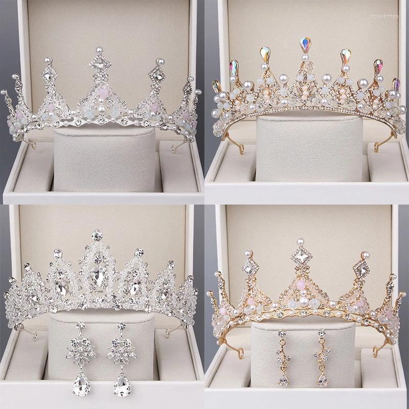 

Headpieces Headdress Wedding Accessories With Earings Super Fairy Beauty Atmospheric Hair Adult Birthday CrownHeadpieces