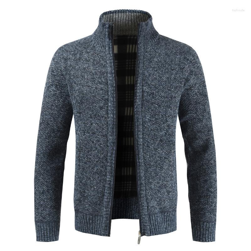

Men's Sweaters Wepbel Men Sweater Coat Loose Casual Youth Knitted Cardigan Jacket Long Sleeve Autumn Solid Color Zipper Coats, Black