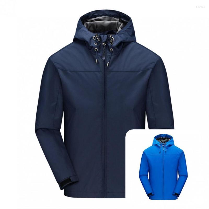 

Men's Down Hooded Windbreaker Keep Warm High Quality Breathable Thermal Male Watertight Jacket, Blue