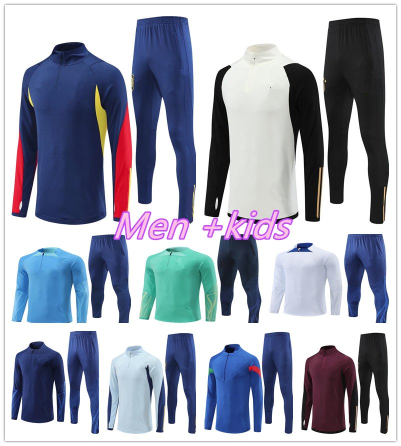 

2022 World Cup Training suit jogging Soccer 2022 Men and kids Football Tracksuit 2022 23 Soccer club Sports Bodysuit Leggings