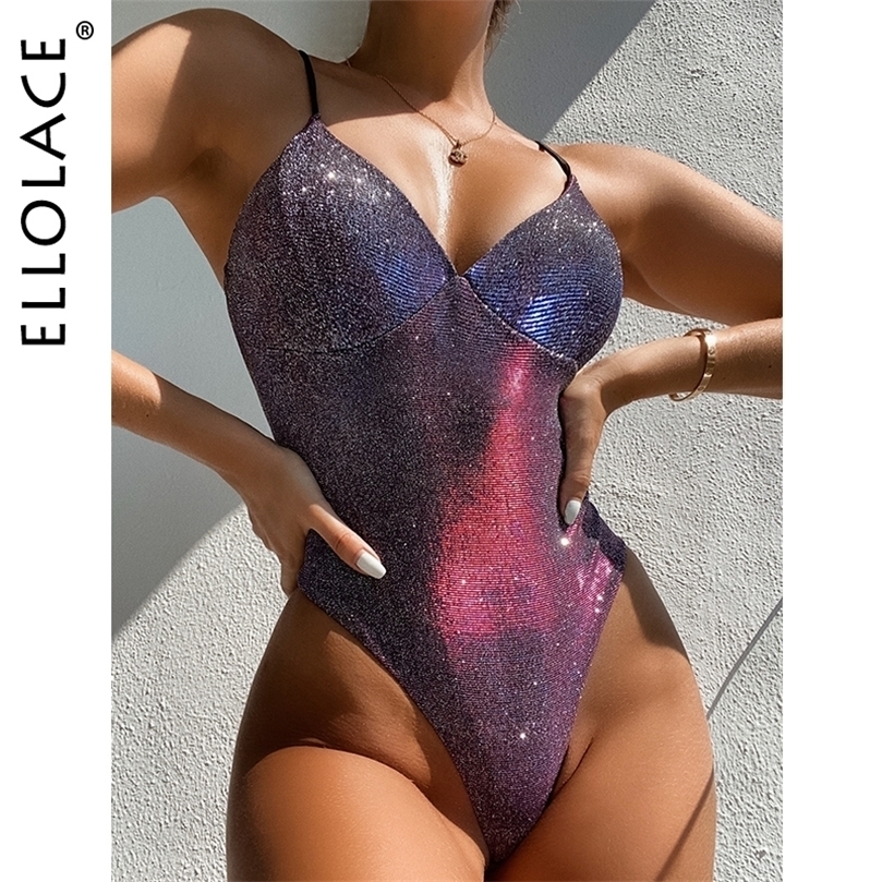 

Sexy Set Elace Shining Womens Swimsuit Bodycon Swimwear Bikini Piece Push Up Suits Bath 221010, Gray