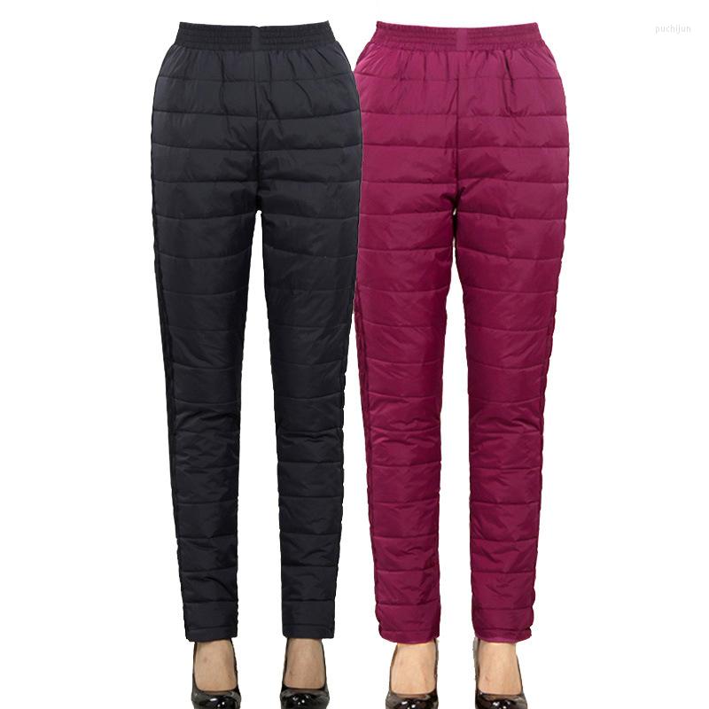 

Women's Pants Winter White Duck Down Casual Legging Elastic Waist Thicken Lady's Warm Women Leggings External Wear 2022 K753, Rose red