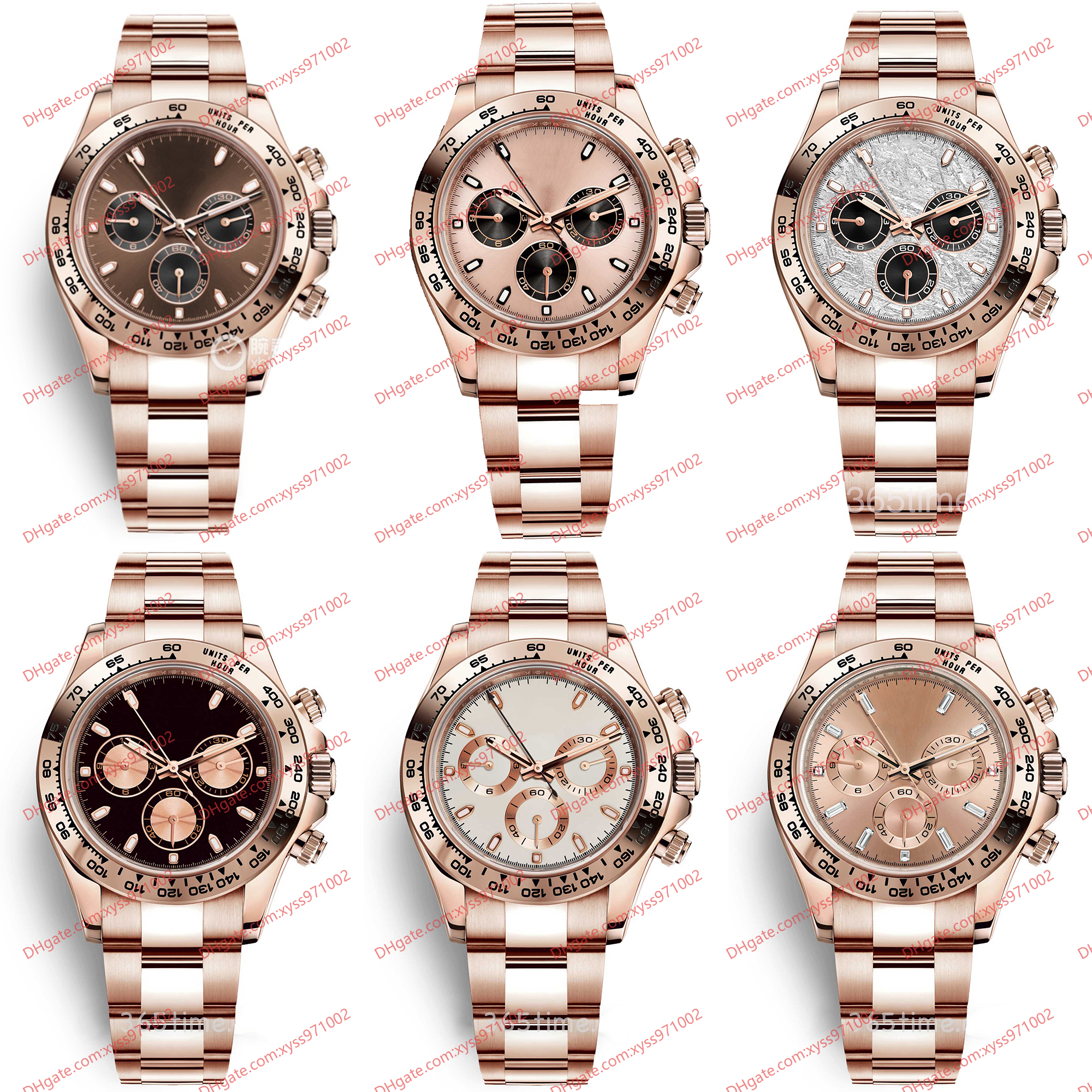 

10 Model Men's Watch Quality Asian Factory made 2813 Automatic Mechanical WristWatch m116505 timeless 40mm black dial Rose Gold watch band stainless steel watches, M116505-0009