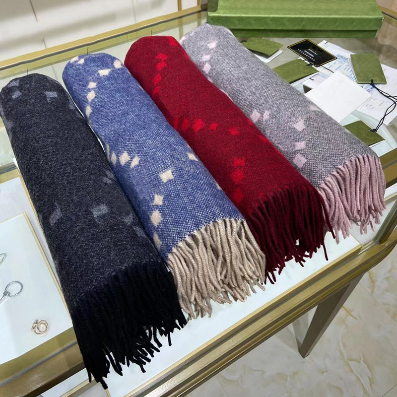 

Designer Women Cashmere G Pattern Jacquard Scarf Italy Brand Long Neck Winter Scarfs Lady Printed Reversible Woolen Shawl Scarves Luxury Shawls Wraps 200cm