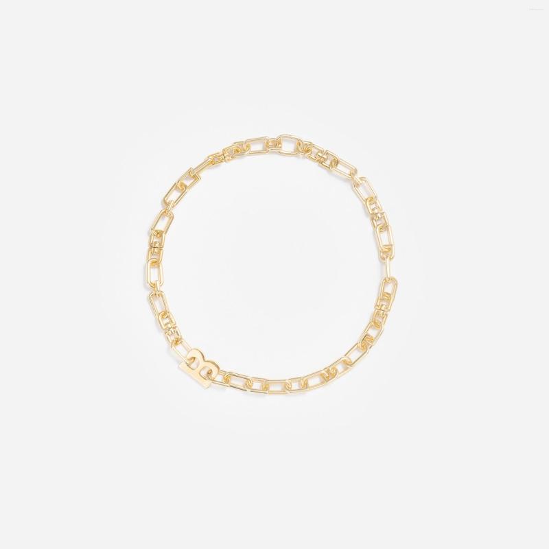 

Choker Punk Thick Gold Chain Letter B Pendant Necklace For Unisex Color Necklaces