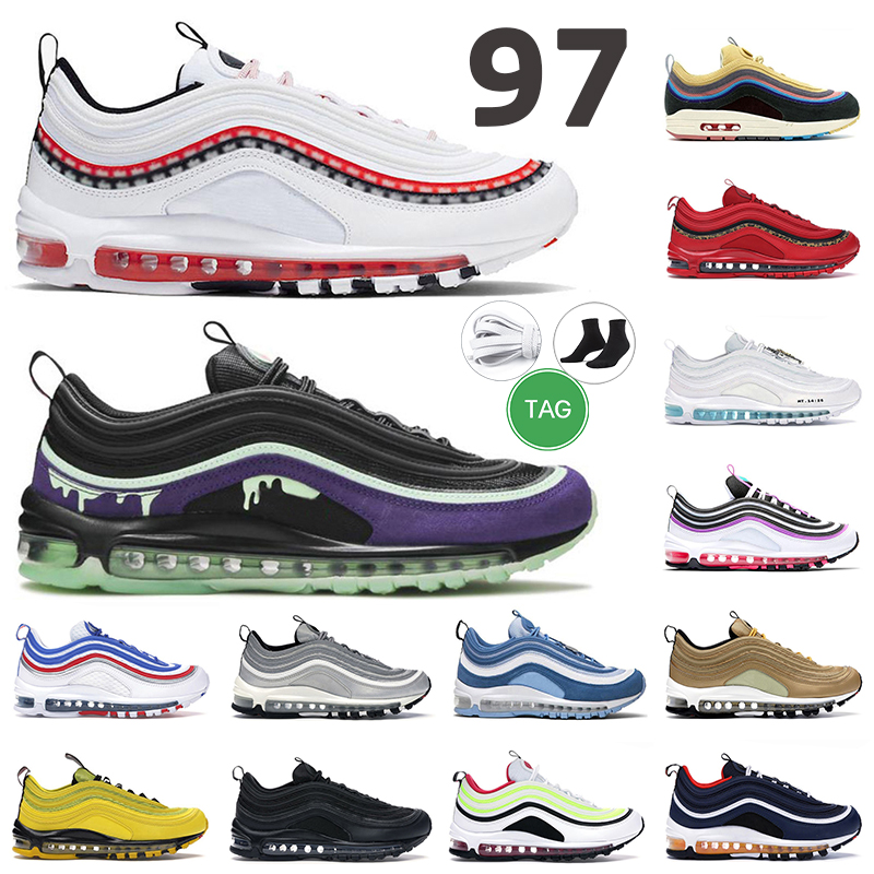 

men women 97 running shoes Persian Violet Tropical Twist Bleached Coral Have a nice day mens trainer sneakers size 36-45, # 4