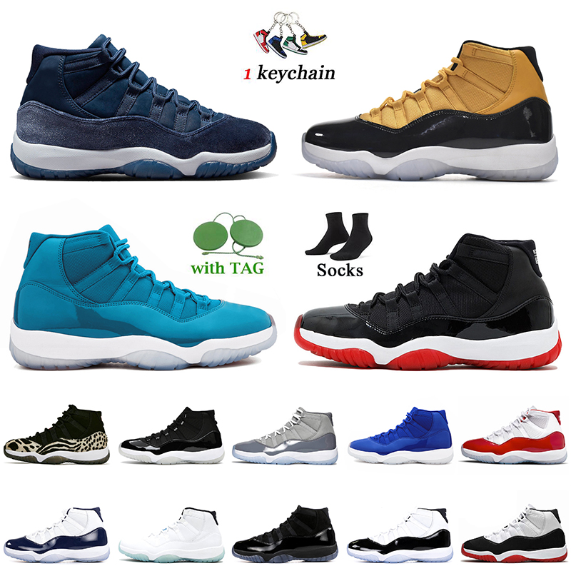 

Fashion Women Mens 11 Basketball Shoes Jumpman 11s Midnight Navy Cherry Cool Grey Black Yellow High White Bred Space Jam Gamma Blue Trainer Sneakers, C41 high 72-10 36-47