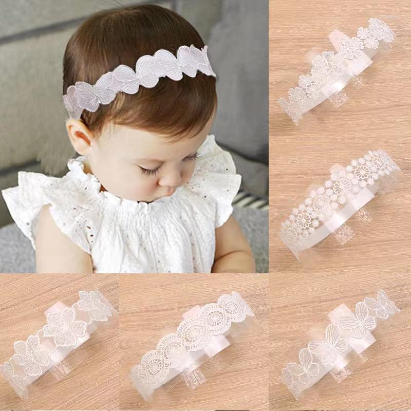 

Hair Accessories 10Pcs/Lot Vintage Princess Girls Bow Elastic Headbands Lace Headwear Cotton Knit Infant Kids Toddler Headband