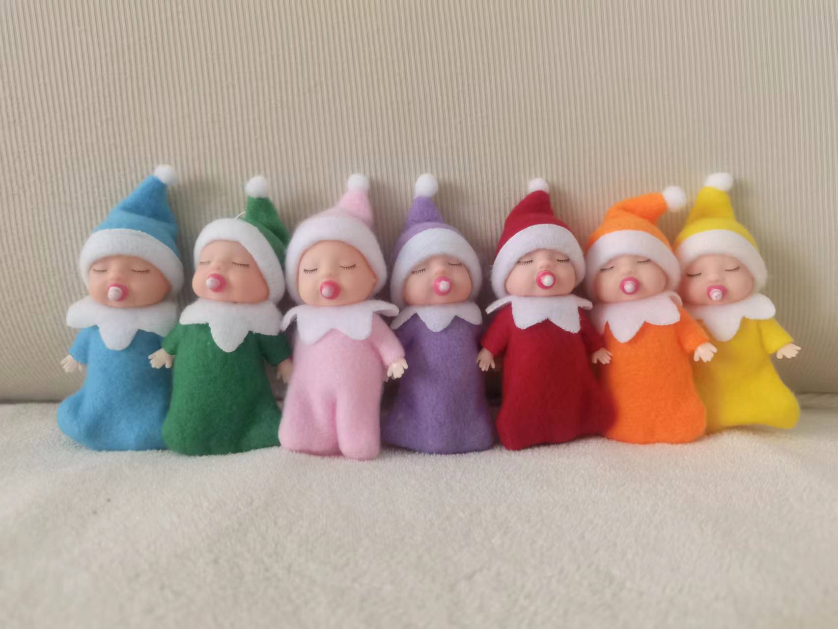 

Baby Doll With Pacifier Dolls Elf Toy with Movable Arms Legs Christmas