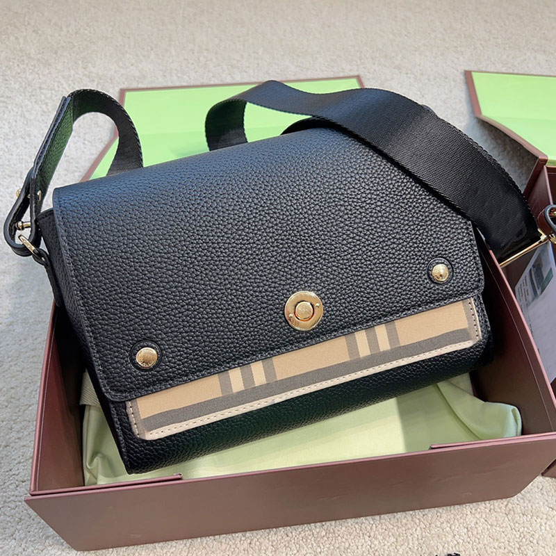 

Women bag Cross Body Handbags Plaid Shoulder Underarm Lady bags Genuine leather Handbag purse Super soft Fashion letters Wide adjustable straps, With box