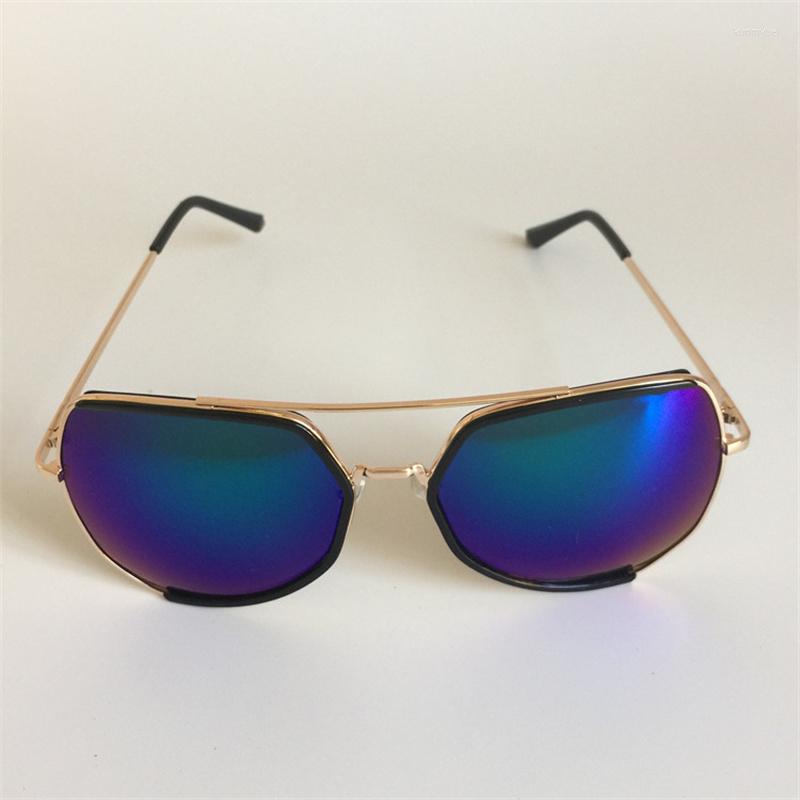 

Sunglasses Oversize Frame Polygon Sun Glasses Anti-UV Spectacles Personality Double Beam Eyeglasses Goggle A