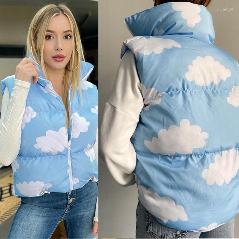 

Women' Vests Lightweight Reversible Vest For Women Autumn Winter Zip Up Sleeveless Ins, Blue