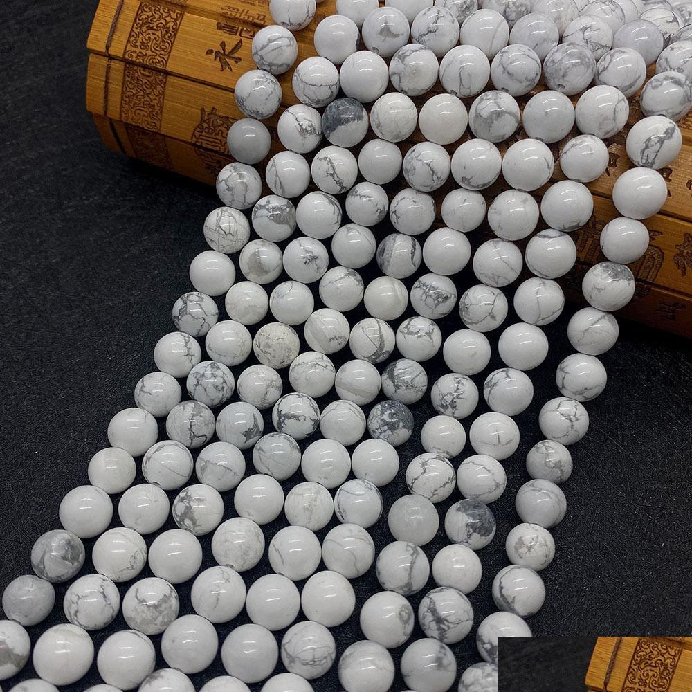 

Stone Natural Stones 6Mm 8Mm 10Mm Loose White Turquoise Stone Beads String Diy Bracelet Accessories Wholesale Jewelry Making Drop Del Dh2Xq