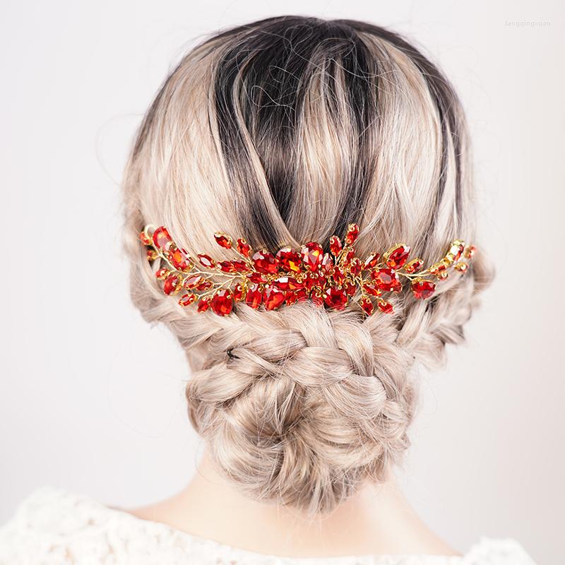 

Headpieces Fashion Rhinestone Bridal Hair Comb Chic Wedding Accessories For Women Headdress Bridesmaid Party Headpiece Tiara Ornaments