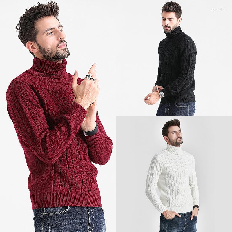 

Men's Sweaters Turtleneck Sweater Autumn And Winter All-match Fashion Men's Pullover, Black