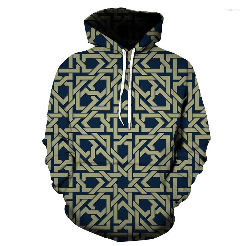 

Men's Hoodies 2022 Fashion Personality Couple Sweater 3d Digital Printing Hooded Top Geometric Trend Casual Sportswear, 1210