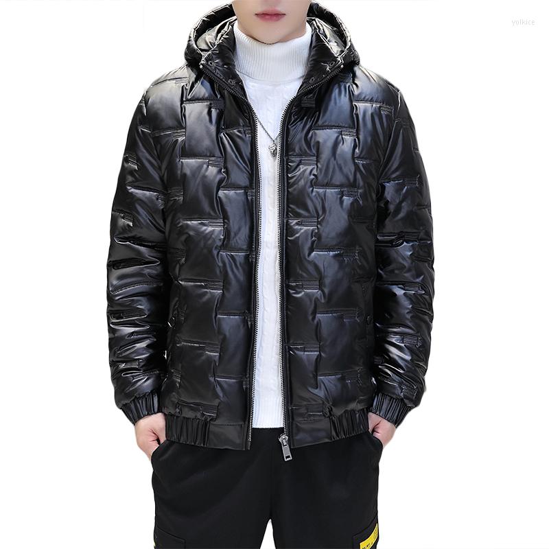 

Men' Down Nice Winter Warm Men Jacket Coat Casual Autumn Stand Collar Puffer Thick Hat Hip Hop Parka Male Thicken With Hood, Gray