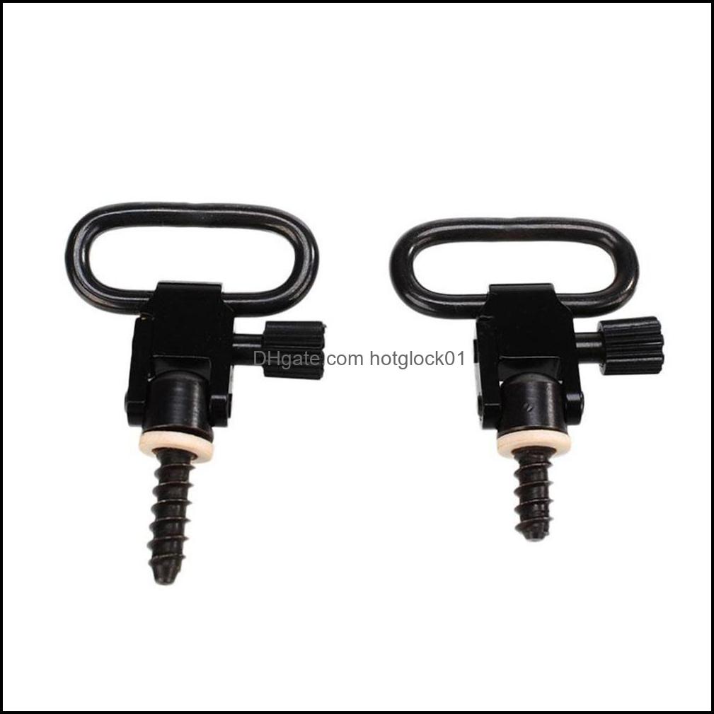 

Others Tactical Accessories 2 Pcs Qd Sling Swivels 1-Inch Quick-Unloading Shoder Strap Ring Buckle Tactical Bracket Screws Airsoft Hu Otjhi, Black