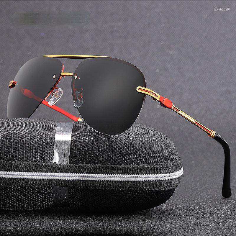

Sunglasses Polarized Men's Metal Rimless Driving Fashion