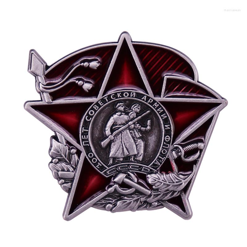 

Brooches "100 Years Of The Soviet Army And Navy"Russian USSR AWARD BADGE BROOCH