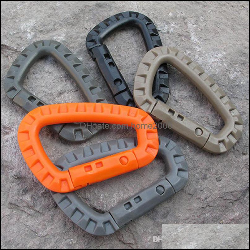 

Carabiners D Shape Mountaineering Buckle Snap Clip Plastic Steel Climbing Carabiner Hanging Keychain Hook Fit Outdoor Army Edc Drop Otqjg