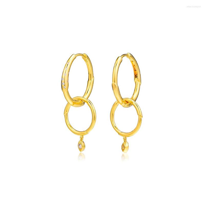 

Hoop Earrings 925 Sterling Silver Jewelry Flower Stem Hoops Fit European Style Women Original Mother Gift Aretes De Mujer