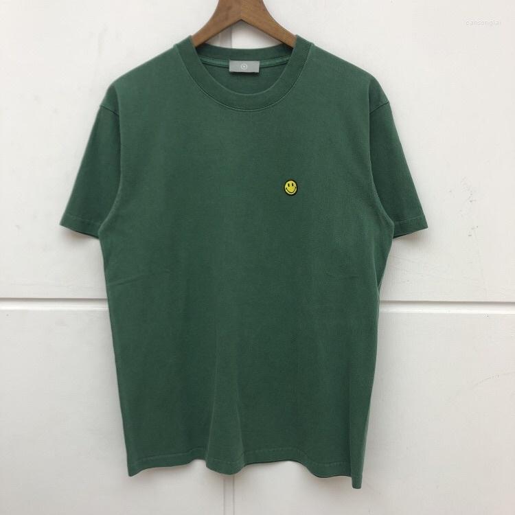 

Men's T Shirts Designers Mens Ee Vintage Washed Smile Shirt Summer Short Sleeve Men Women Tees, Black