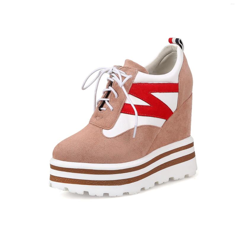 

Dress Shoes Age Season Pointed High Leisure With Waterproof Taiwan Students Heighten Lace-ups Within 18329, Black