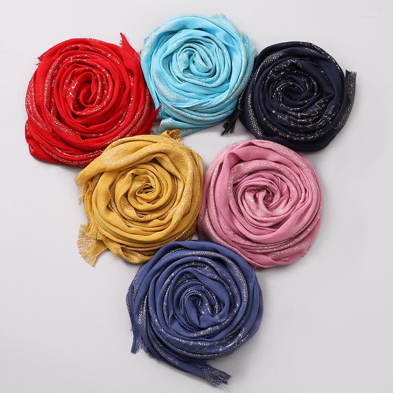 

Scarves Spring Sumemer Women's Wrap Pashmina Gold Lurex Glitter Muslim Hijab Turban Islam Modest Headscarf Stole Long Shawl