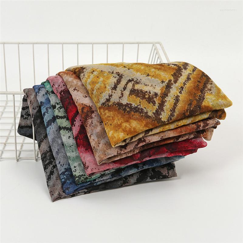 

Scarves Autumn Winter Fashion Women Brand Viscose Scarf Abstract Geometric Voile Hijab Shawls And Wraps Echarpe Foulards Femme 180 80Cm