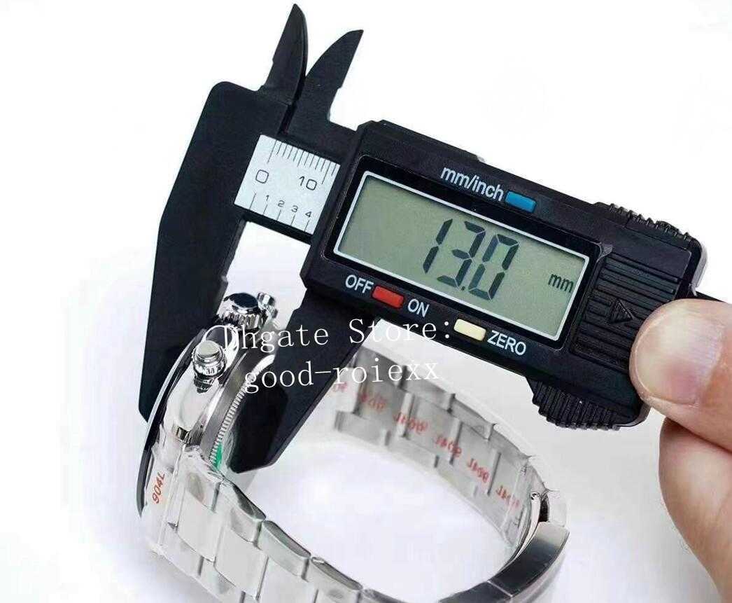 

Thickness 13mm Watches For Men Chronograph Stopwatch Automatic Watch Men's Eta 7750 Movement Cosmograph 116500 Rubber 904L Steel Valjoux