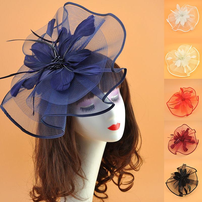 

Headpieces Tea Party Headwear Women Fascinator Hat Kentucky Derby Cocktail Headband Hair Clip Wedding Bridal Headdress